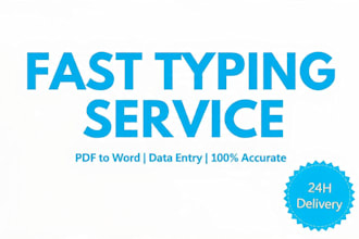 do fast typing, error free data entry and word processing