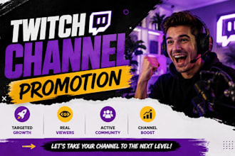 twitch channel promotion, live viewers and chatters for twitch affiliate