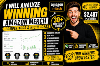 analyze winning amazon merch competitors and niche ideas