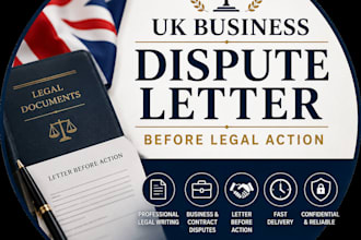 draft a UK business dispute letter before legal action