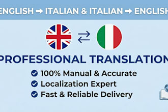 translate english to italian professionally
