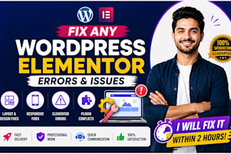 fix wordpress elementor issues, bugs and errors