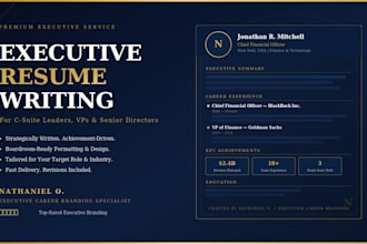 write a professional executive resume