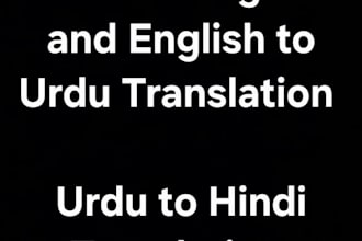 do urdu to english translation and proof reading