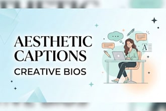 write aesthetic captions and bios
