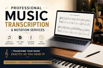 transcribe your music into professional sheet music