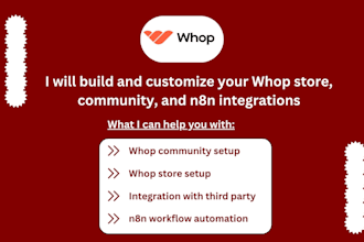 build and customize your whop online store community and n8n integrations