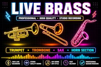 play trumpet trombone saxophone brass section on your track