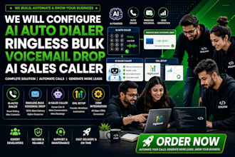 configure ringless bulk voicemail drop,ai auto dialer,ai sales caller,ghl setup