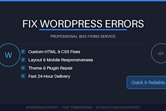 fix wordpress HTML, CSS, and PHP bugs