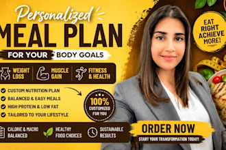 create a personalized weight loss meal plan and muscle gain nutrition plan