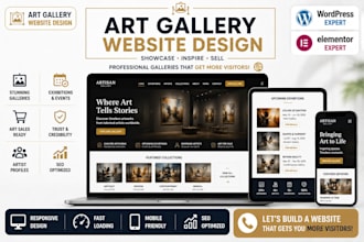 art gallery website, artist portfolio website, luxury art website, exhibition