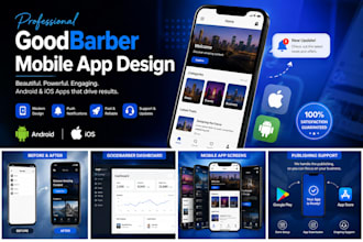 design stunning good barber app for andriod and IOS