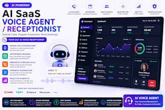 develop saas ai voice agent receptionist appointment booking website