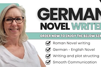 write ya german romance novel, nonfiction ghostwriter on romcom KDP book series