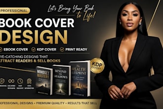design professional book cover, ebook cover, amazon KDP cover