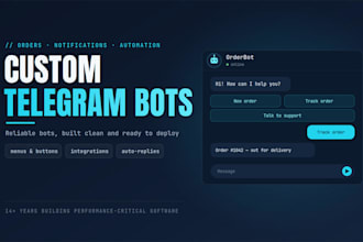 develop custom a telegram bot for your goals