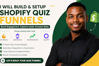 build setup shopify quiz funnels using octane ai lantern ai revenuehunt quizify