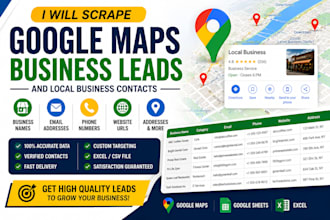 scrape google maps, business leads and local business contacts