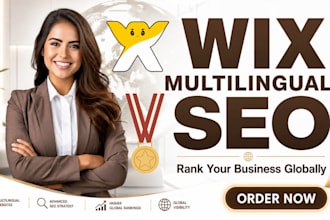 design an attractive wix multilingual SEO website for global business ranking