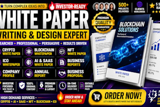 write and design expert crypto blockchain nft ico ai saas business white papers