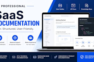 write professional saas documentation, user guide, API docs and technical manual