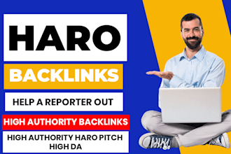 create high DR haro backlinks with expert pitches for SEO ranking