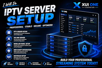setup secure xui server, drm server, restream setup, reseller panel, drm script