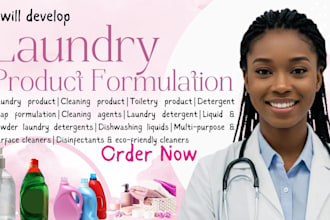 develop product formulation for laundry, dishwashing, cleaning product