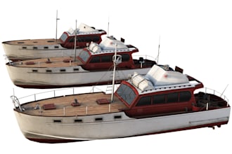 do a custom 3d ship model, boat design, 3d yacht, boat animation, 3d boat model