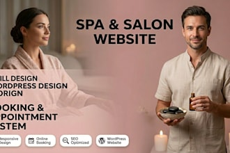 design spa, salon, beauty, barber, massage therapy wordpress website