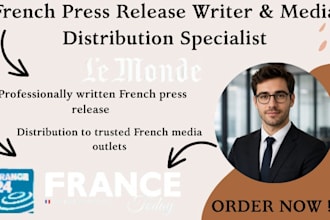 write and distribute your french to premium meedia outlets