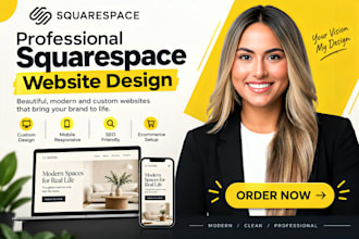 design or redesign squarespace website, build squarespace website development