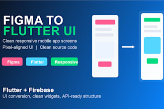 convert figma design to flutter app UI
