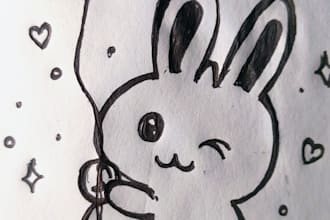 draw cute doodles art for you