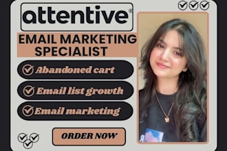 setup attentive abandoned cart recovery attentive list growth