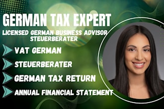 handle german annual financial statement, profit and loss, payroll, bookkeeping
