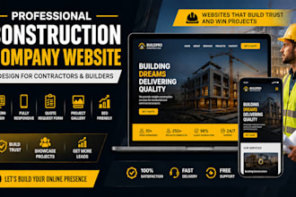 design a professional construction company website for contractors