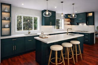 design a luxury kitchen interior with photorealistic 3d rendering in coohom