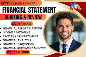 us CPA audit financial, sign CPA letter, funds proof, financial statements pnl