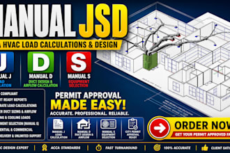 do hvac design and acca manual j manual d manual s load calculation for permits