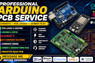 design arduino pcb, schematic, and embedded circuit board