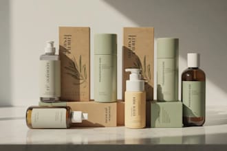 organic product packaging, beauty product packaging, skincare packaging design