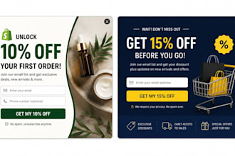 design klaviyo popup signup form mailchimp email marketing automation