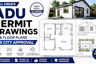 create adu permit drawings and floor plans for city approval