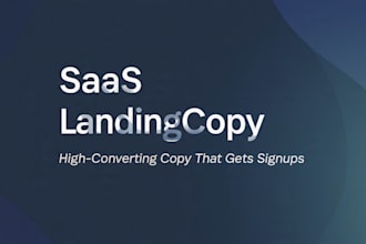 write landing page copy that converts for saas startups