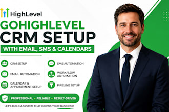 create gohighlevel CRM setup with email, SMS and calendars