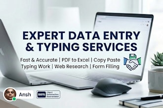 do expert data entry, copy paste and typing work