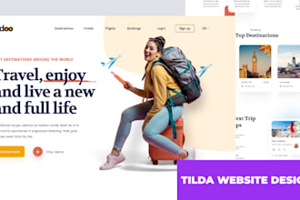 design a highly converting tilda website or landing page