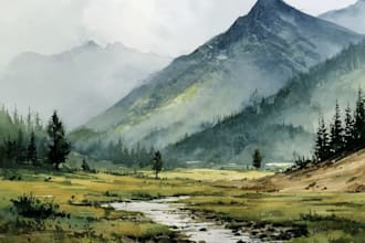 make unique watercolor painting for gifts and wall art